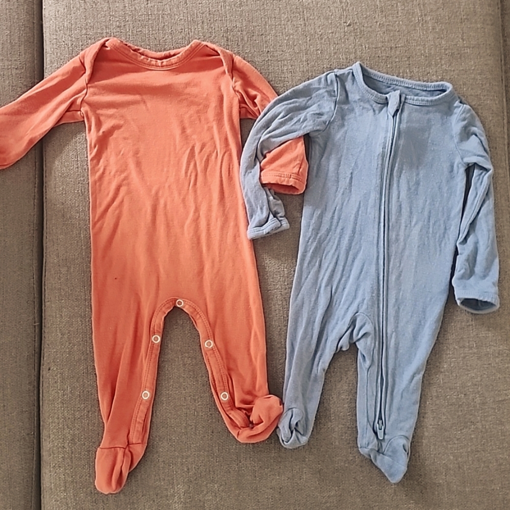 Set of two bamboo baby boy footies (Kate Quinn + Carter's)